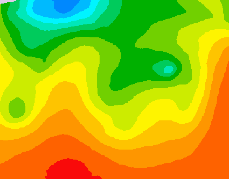 GDPS 500 millibar geopotential height 072 hour forecast chart for Canada based on 2026/08/23 1200Z data