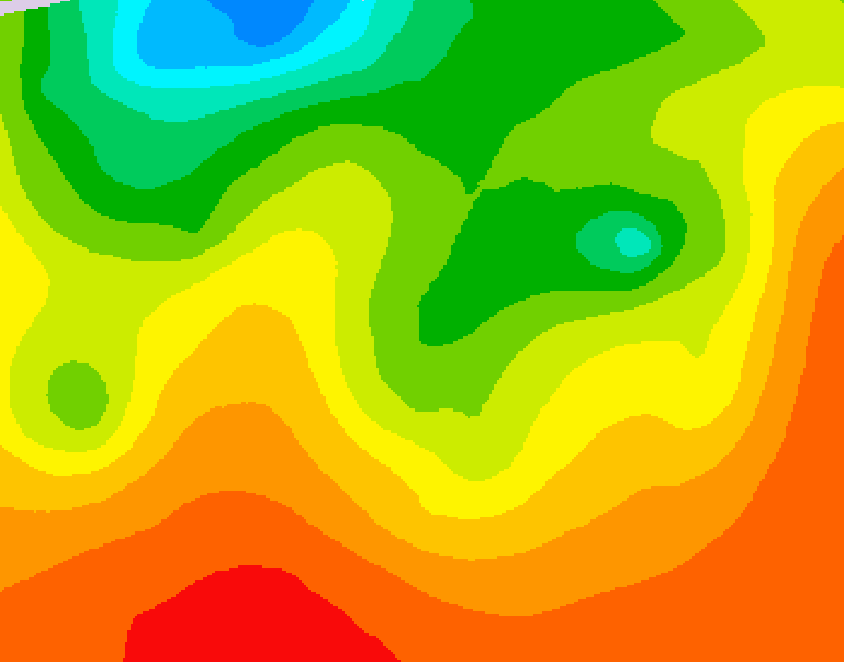 GDPS 500 millibar geopotential height 078 hour forecast chart for Canada based on 2026/08/23 1200Z data