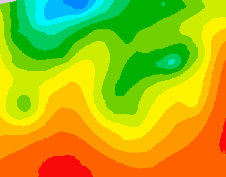 GDPS 500 millibar geopotential height 084 hour forecast chart for Canada based on 2026/08/23 1200Z data