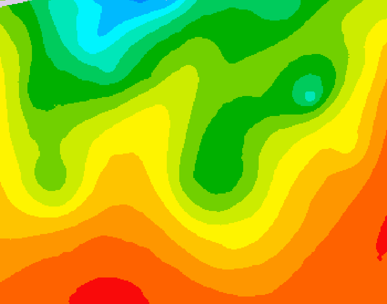GDPS 500 millibar geopotential height 096 hour forecast chart for Canada based on 2026/08/23 1200Z data