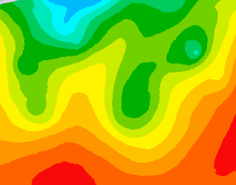 GDPS 500 millibar geopotential height 102 hour forecast chart for Canada based on 2026/08/23 1200Z data