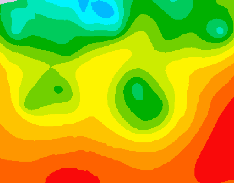 GDPS 500 millibar geopotential height 132 hour forecast chart for Canada based on 2026/08/23 1200Z data
