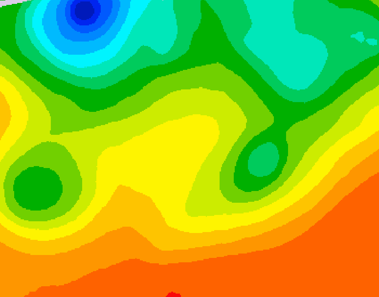 GDPS 500 millibar geopotential height 228 hour forecast chart for Canada based on 2026/08/23 1200Z data