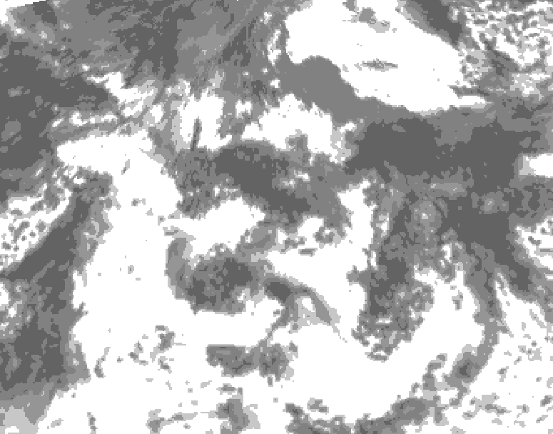 GDPS total cloud 060 hour forecast chart for Canada based on 2026/08/23 0000Z data