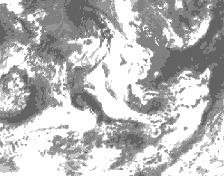GDPS total cloud 192 hour forecast chart for Canada based on 2026/08/23 0000Z data