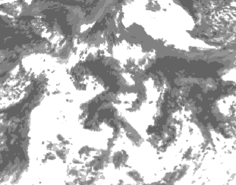 GDPS total cloud 042 hour forecast chart for Canada based on 2026/08/23 1200Z data