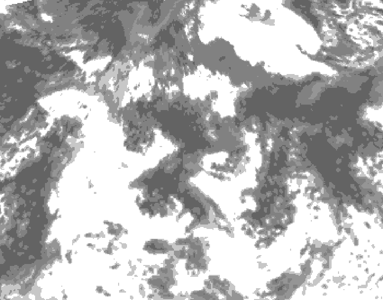 GDPS total cloud 048 hour forecast chart for Canada based on 2026/08/23 1200Z data