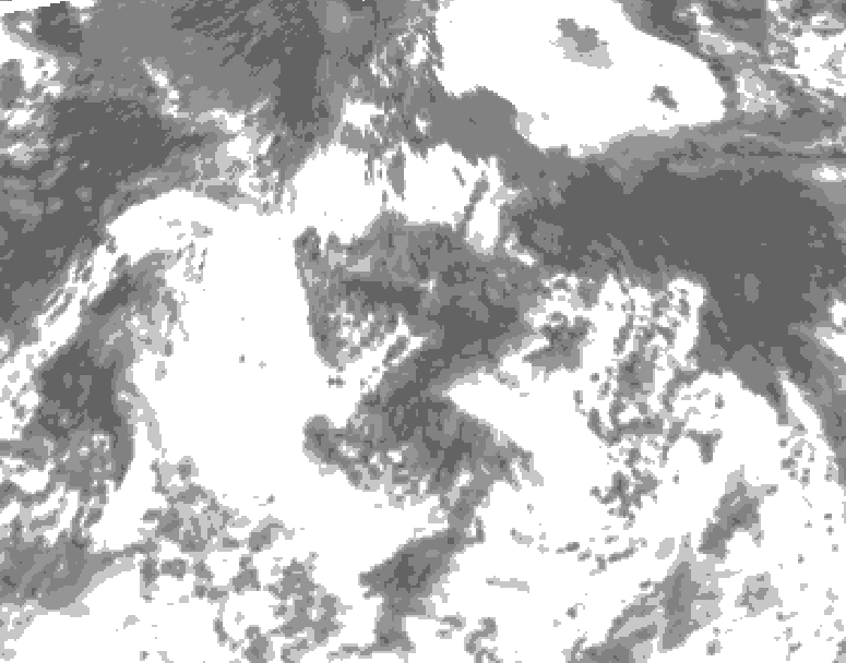 GDPS total cloud 060 hour forecast chart for Canada based on 2026/08/23 1200Z data