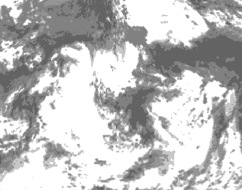 GDPS total cloud 078 hour forecast chart for Canada based on 2026/08/23 1200Z data