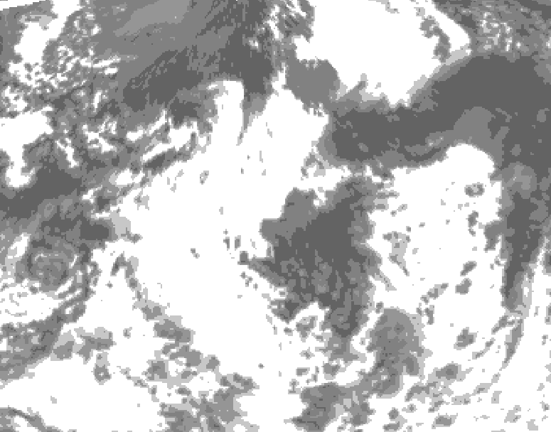 GDPS total cloud 090 hour forecast chart for Canada based on 2026/08/23 1200Z data