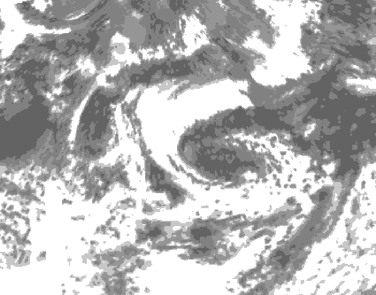 GDPS total cloud 156 hour forecast chart for Canada based on 2026/08/23 1200Z data