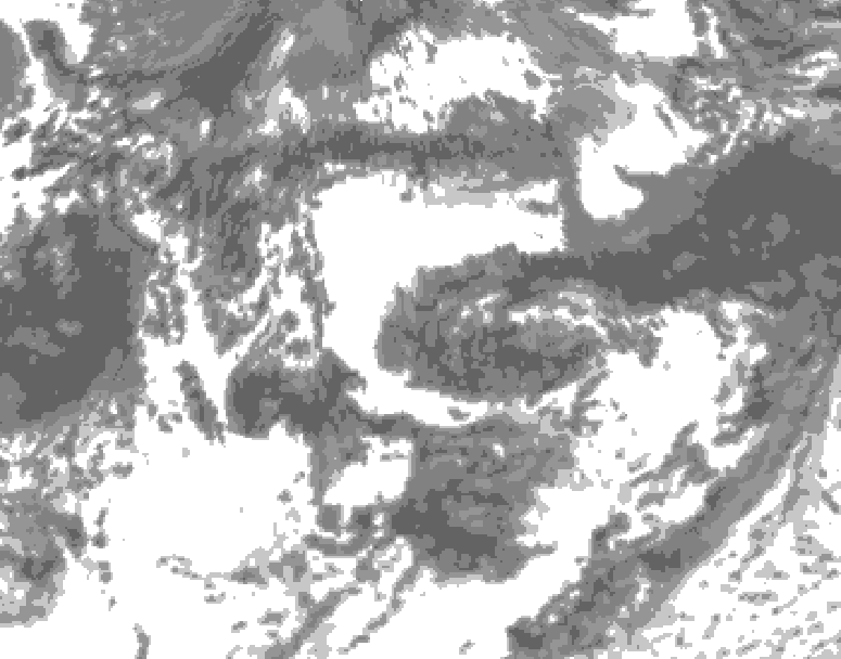 GDPS total cloud 168 hour forecast chart for Canada based on 2026/08/23 1200Z data