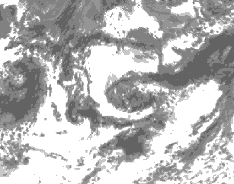 GDPS total cloud 174 hour forecast chart for Canada based on 2026/08/23 1200Z data