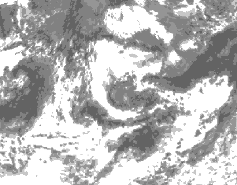 GDPS total cloud 180 hour forecast chart for Canada based on 2026/08/23 1200Z data