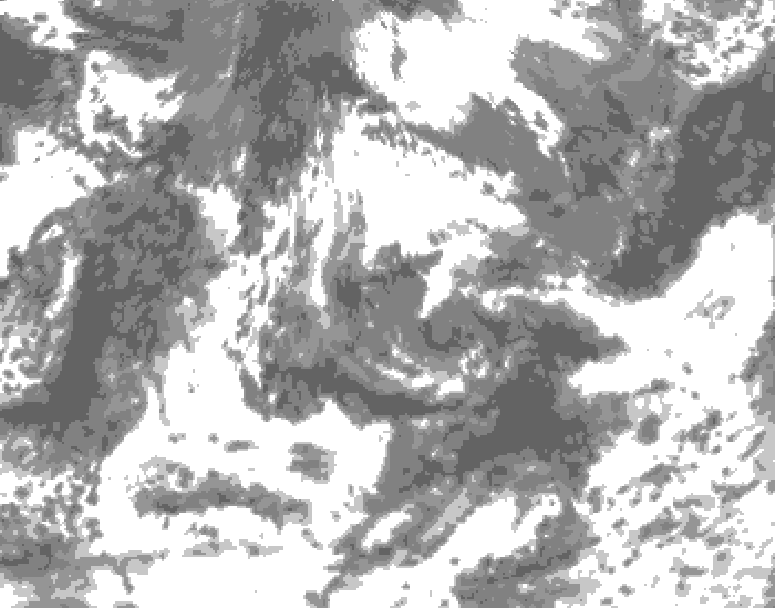 GDPS total cloud 192 hour forecast chart for Canada based on 2026/08/23 1200Z data