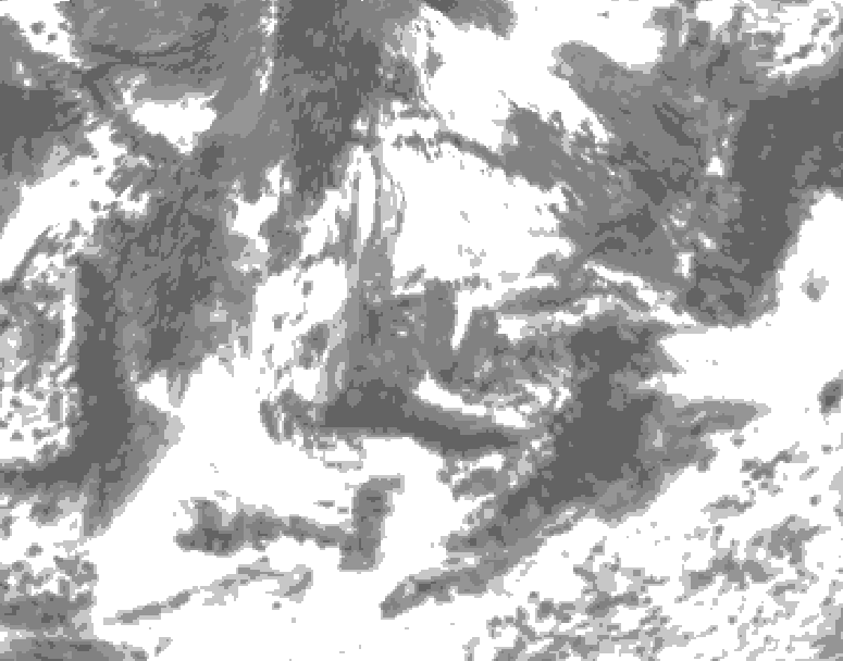 GDPS total cloud 198 hour forecast chart for Canada based on 2026/08/23 1200Z data