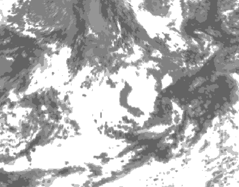GDPS total cloud 234 hour forecast chart for Canada based on 2026/08/23 1200Z data