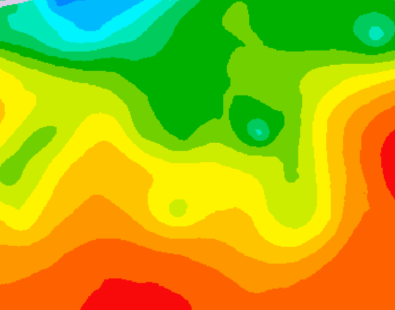 GDPS 500 millibar geopotential height 036 hour forecast chart for Canada based on 2026/08/24 0000Z data