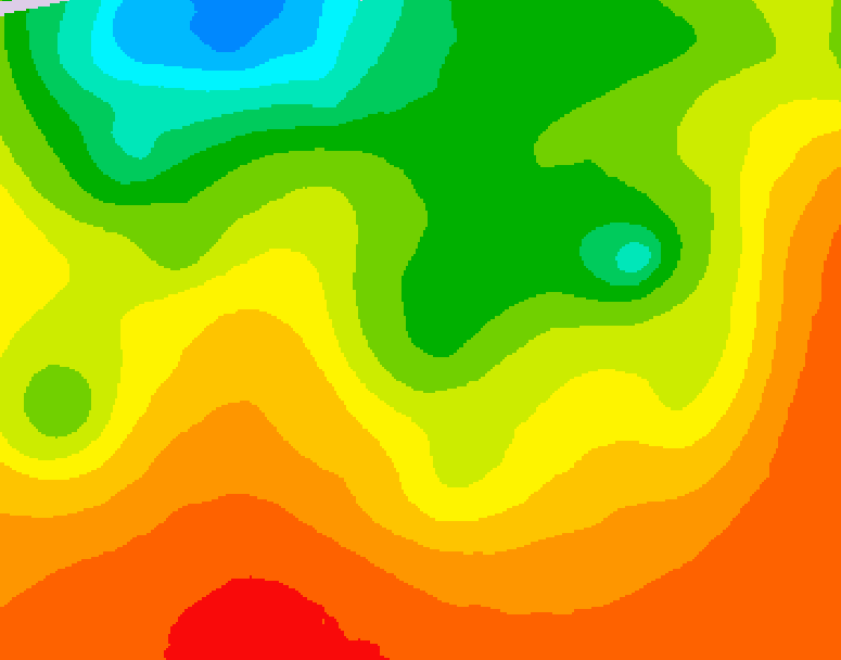 GDPS 500 millibar geopotential height 060 hour forecast chart for Canada based on 2026/08/24 0000Z data