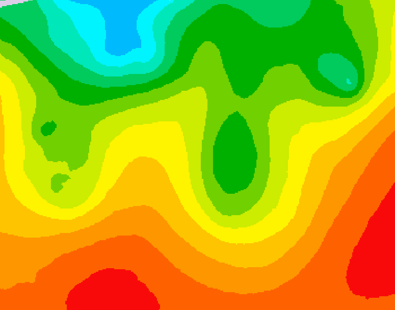 GDPS 500 millibar geopotential height 096 hour forecast chart for Canada based on 2026/08/24 0000Z data
