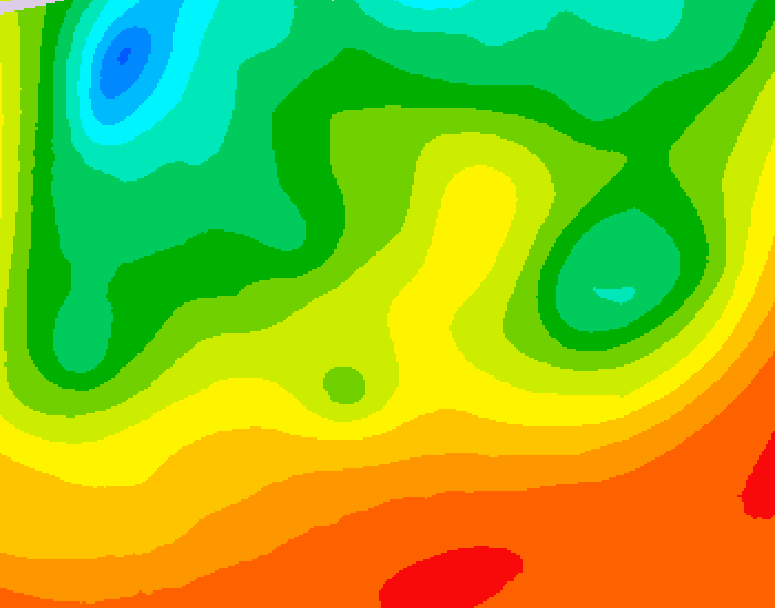 GDPS 500 millibar geopotential height 180 hour forecast chart for Canada based on 2026/08/24 0000Z data