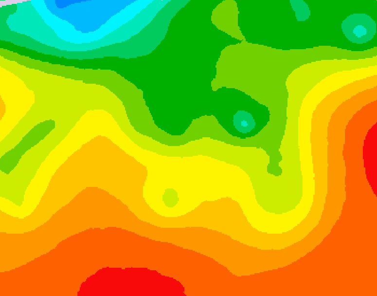 GDPS 500 millibar geopotential height 024 hour forecast chart for Canada based on 2026/08/24 1200Z data