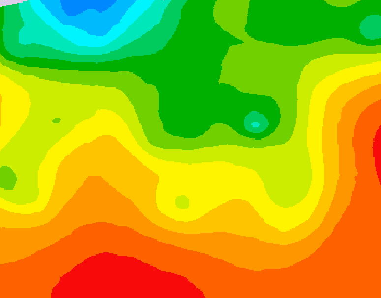 GDPS 500 millibar geopotential height 030 hour forecast chart for Canada based on 2026/08/24 1200Z data