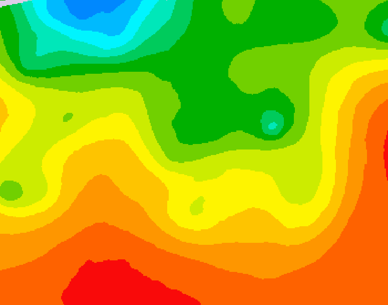 GDPS 500 millibar geopotential height 036 hour forecast chart for Canada based on 2026/08/24 1200Z data