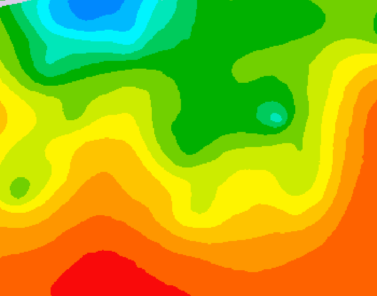 GDPS 500 millibar geopotential height 042 hour forecast chart for Canada based on 2026/08/24 1200Z data