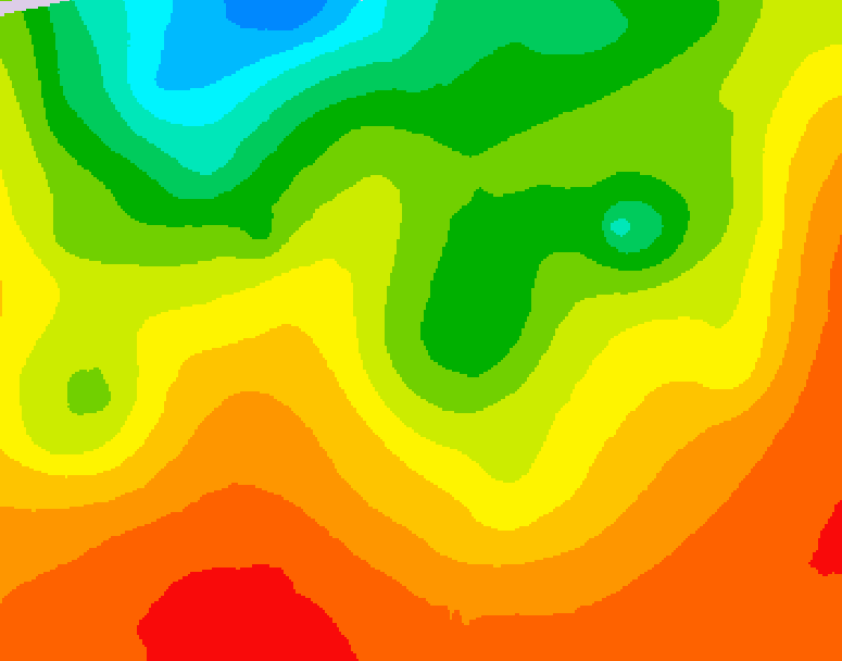 GDPS 500 millibar geopotential height 060 hour forecast chart for Canada based on 2026/08/24 1200Z data