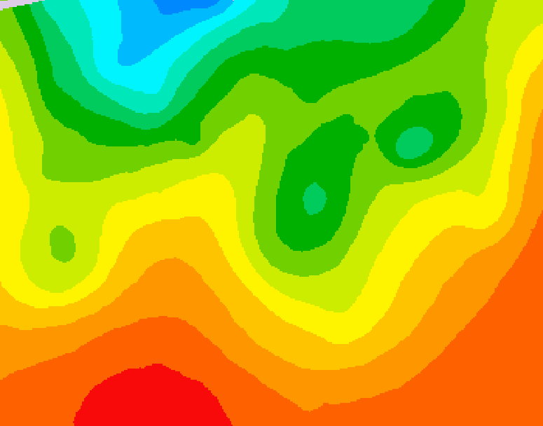 GDPS 500 millibar geopotential height 066 hour forecast chart for Canada based on 2026/08/24 1200Z data