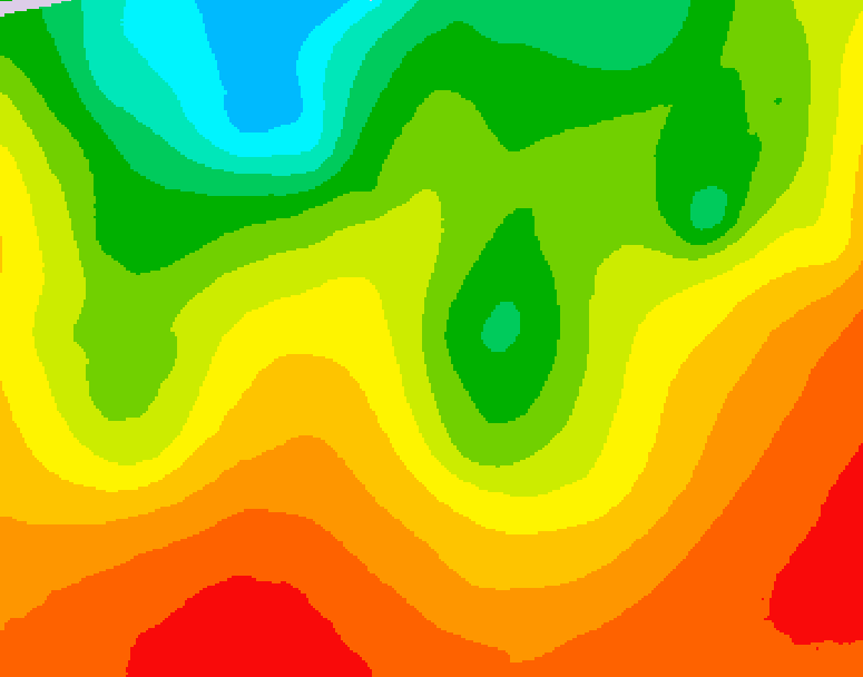 GDPS 500 millibar geopotential height 078 hour forecast chart for Canada based on 2026/08/24 1200Z data