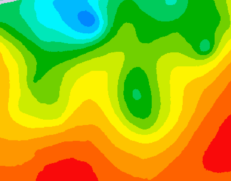 GDPS 500 millibar geopotential height 090 hour forecast chart for Canada based on 2026/08/24 1200Z data