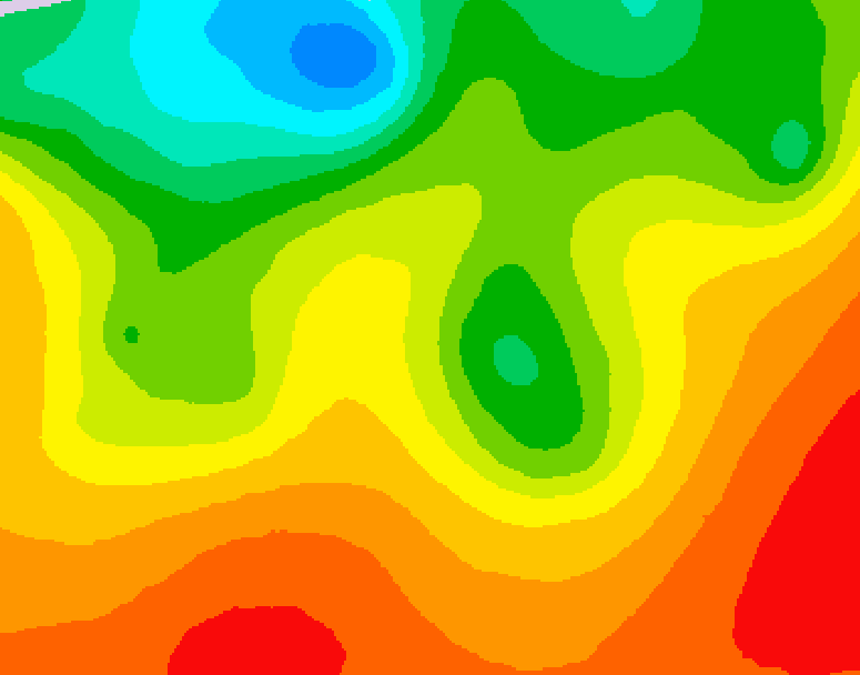 GDPS 500 millibar geopotential height 096 hour forecast chart for Canada based on 2026/08/24 1200Z data