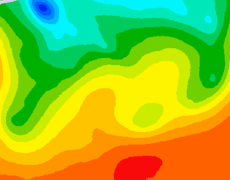 GDPS 500 millibar geopotential height 198 hour forecast chart for Canada based on 2026/08/24 1200Z data