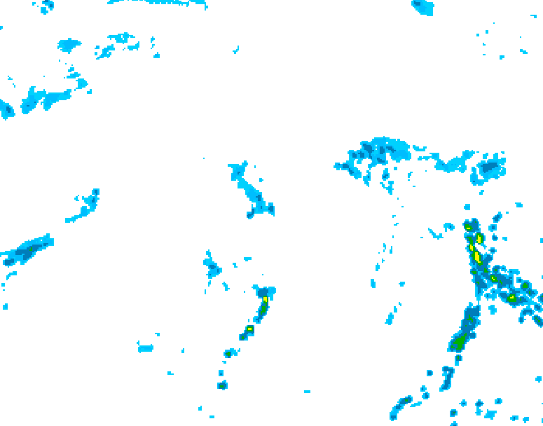 GDPS precipitation 018 hour forecast chart for Canada based on 2026/08/24 1200Z data