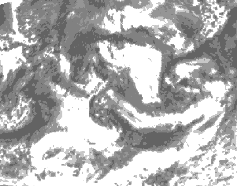 GDPS total cloud 180 hour forecast chart for Canada based on 2026/08/24 0000Z data