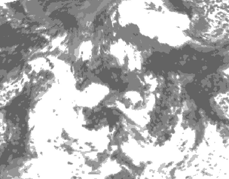 GDPS total cloud 024 hour forecast chart for Canada based on 2026/08/24 1200Z data