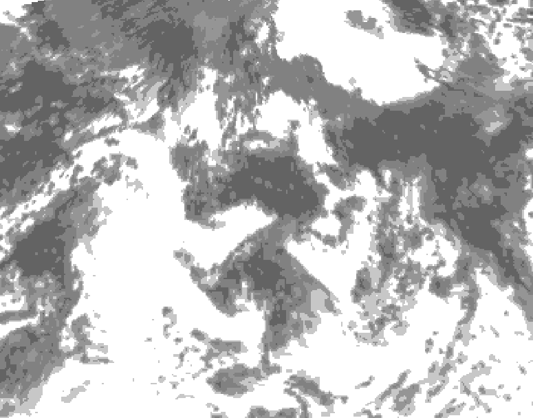 GDPS total cloud 030 hour forecast chart for Canada based on 2026/08/24 1200Z data