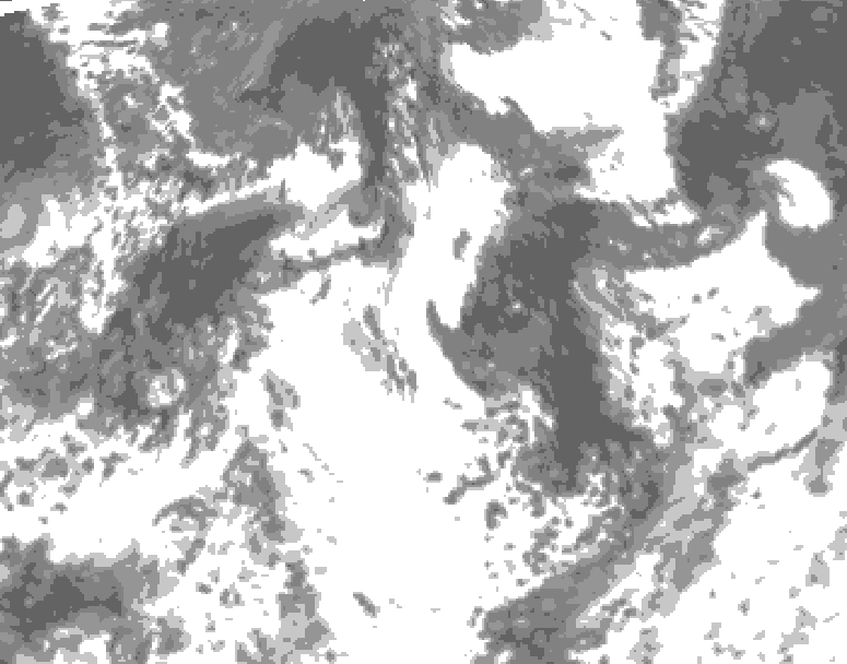 GDPS total cloud 084 hour forecast chart for Canada based on 2026/08/24 1200Z data