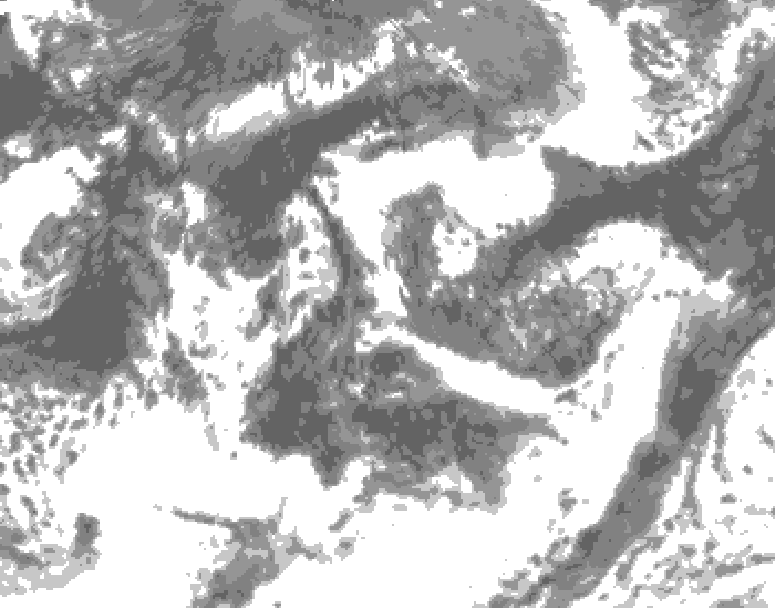 GDPS total cloud 150 hour forecast chart for Canada based on 2026/08/24 1200Z data