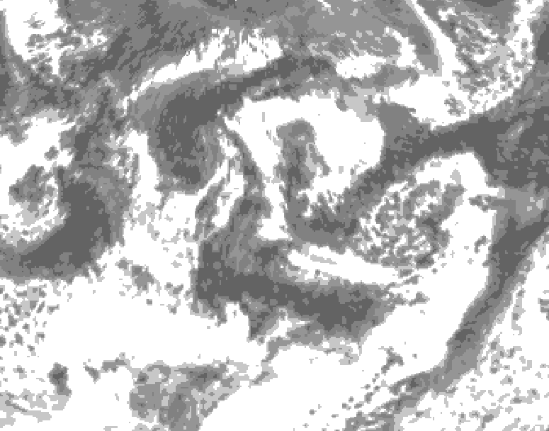 GDPS total cloud 156 hour forecast chart for Canada based on 2026/08/24 1200Z data