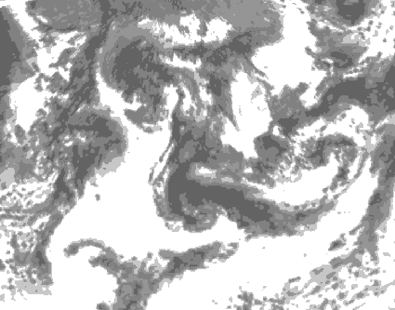 GDPS total cloud 174 hour forecast chart for Canada based on 2026/08/24 1200Z data