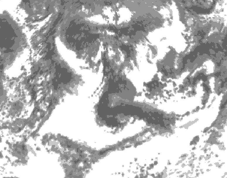 GDPS total cloud 180 hour forecast chart for Canada based on 2026/08/24 1200Z data