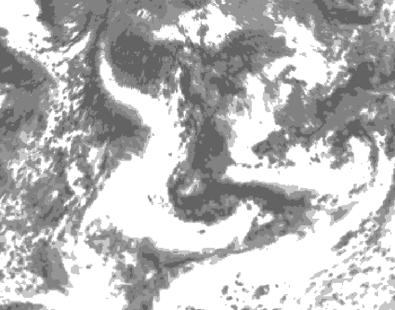 GDPS total cloud 186 hour forecast chart for Canada based on 2026/08/24 1200Z data