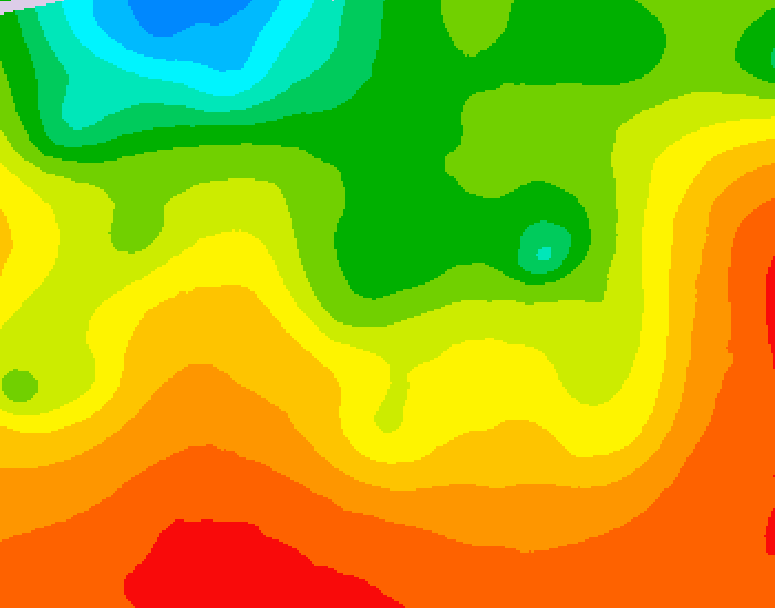 GDPS 500 millibar geopotential height 012 hour forecast chart for Canada based on 2026/08/25 1200Z data