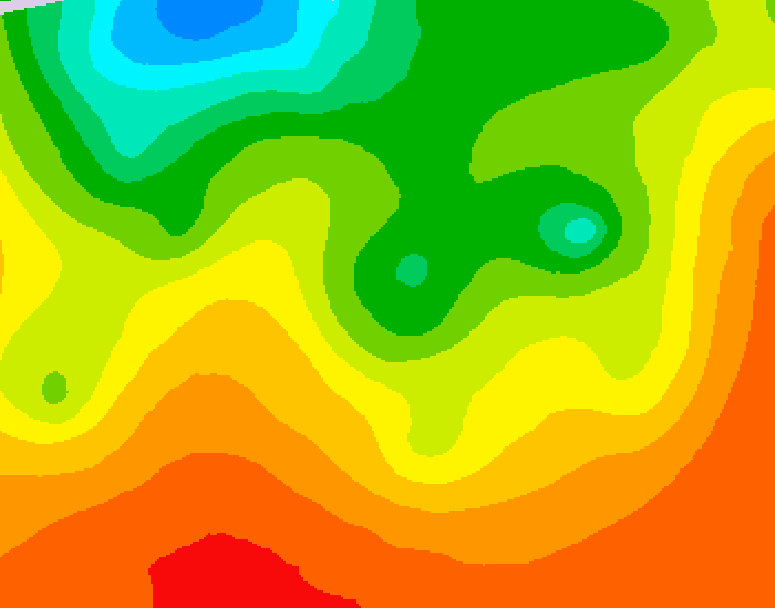 GDPS 500 millibar geopotential height 024 hour forecast chart for Canada based on 2026/08/25 1200Z data