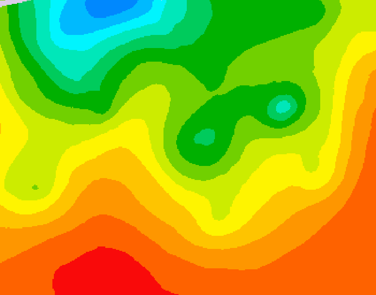 GDPS 500 millibar geopotential height 030 hour forecast chart for Canada based on 2026/08/25 1200Z data