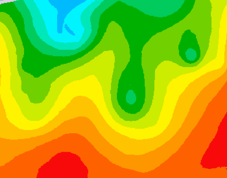 GDPS 500 millibar geopotential height 054 hour forecast chart for Canada based on 2026/08/25 1200Z data