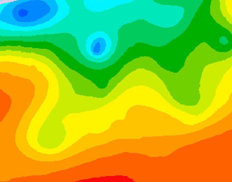 GDPS 500 millibar geopotential height 222 hour forecast chart for Canada based on 2026/08/25 1200Z data
